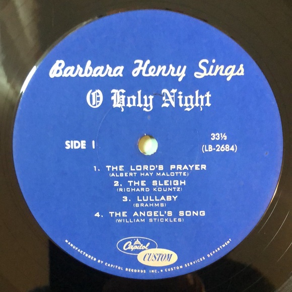 Barbara Henry Sings O Holy Night Vinyl Lp - Picture 2 of 7